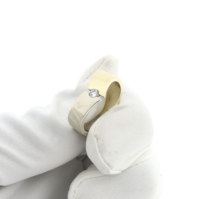 Image 9 of Two-tone gold ring with diamond