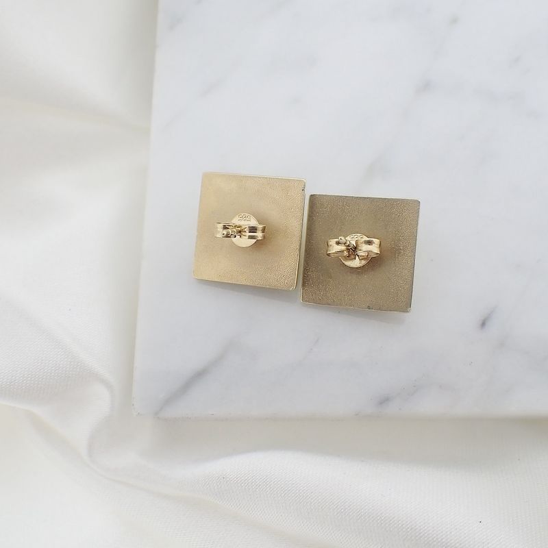 Image 3 of Large gold stud earrings