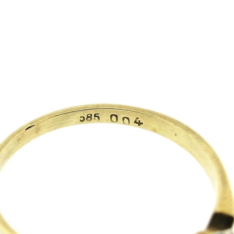 Image 6 of Gold solitaire ring with diamond; 0.03 ct.