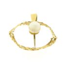 Image 3 of Two-tone gold pendant with pearl