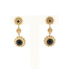 Image 1 of Gold Earrings with Garnet; 14 Carat