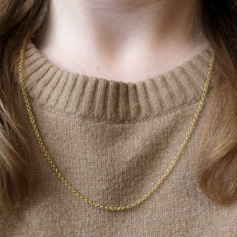 Image 6 of Gold anchor link necklace | 60 cm