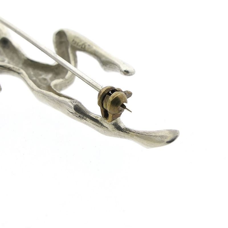 Image 7 of Silver brooch of a climber