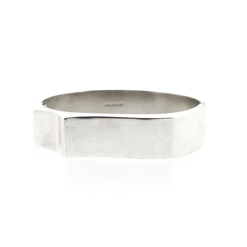 Image 1 of Silver Artistic Slave Bracelet; Size M/L