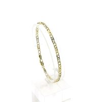 Two-tone gold Figaro link bracelet