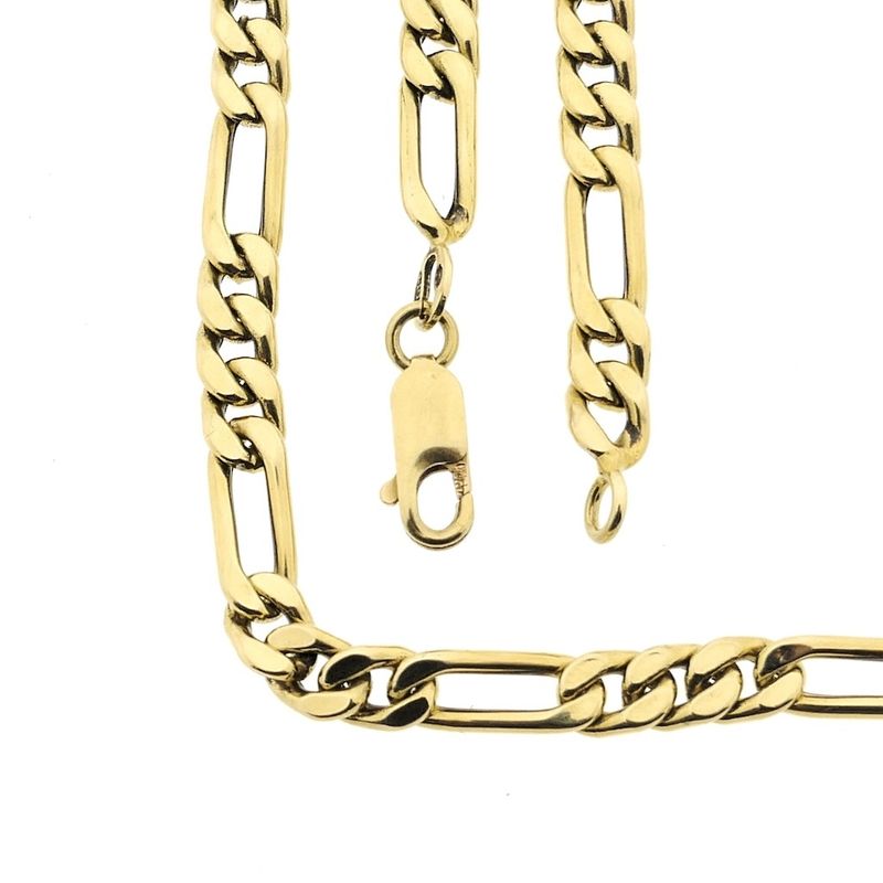 Image 1 of Gold Figaro link chain | 51 cm