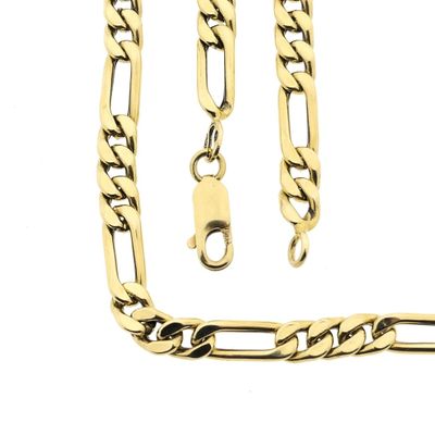 Gold Figaro link chain | 51 cm Image 1 of Gold Figaro link chain | 51 cm
