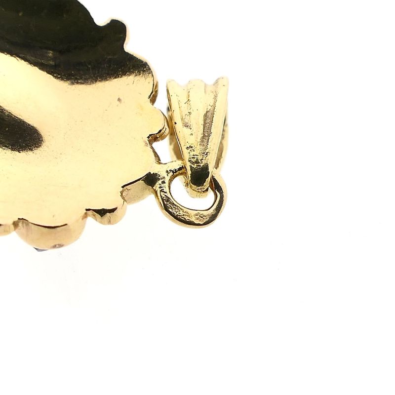 Image 6 of Vintage Gold Pendant with Garnet; 14 Karat