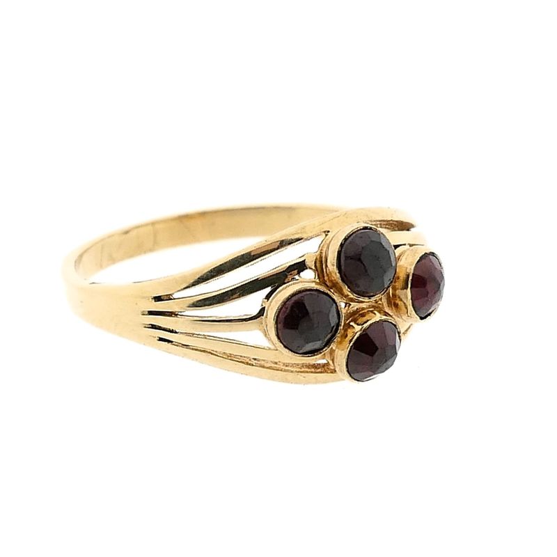 Image 7 of Vintage Gold Ring with Garnet