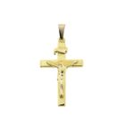 Image 1 of Gold pendant of a cross with corpus | INRI