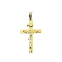 Gold pendant of a cross with corpus | INRI