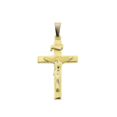 Gold pendant of a cross with corpus | INRI Image 1 of Gold pendant of a cross with corpus | INRI