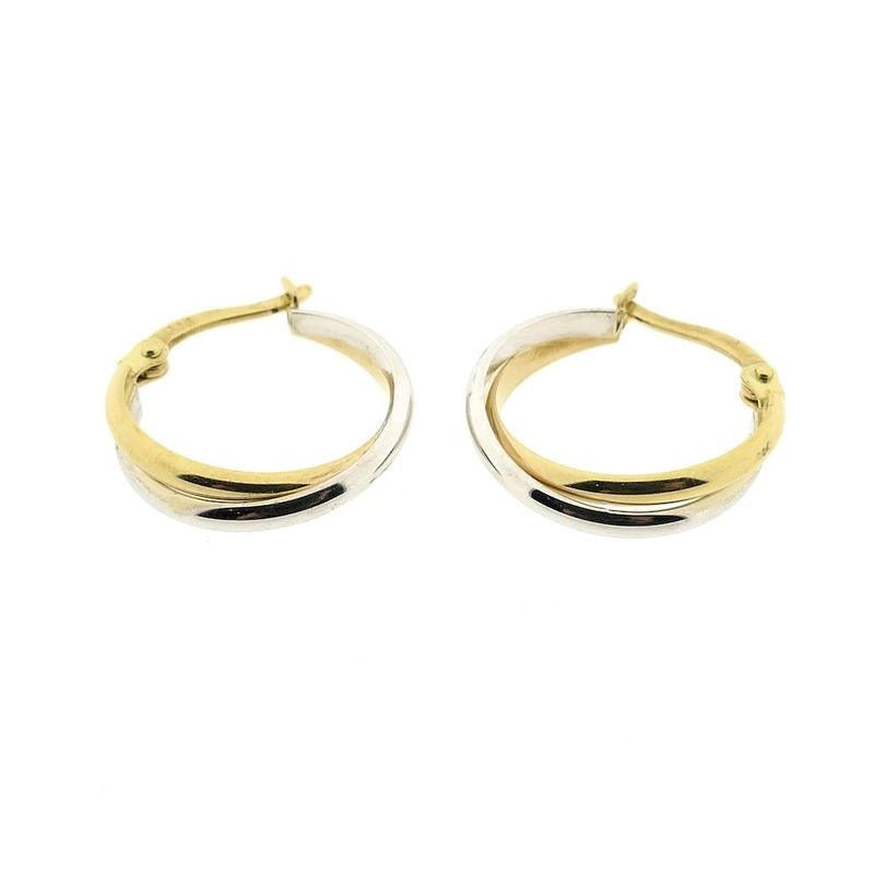Image 11 of Two-tone gold earrings | Ø 16.9 mm