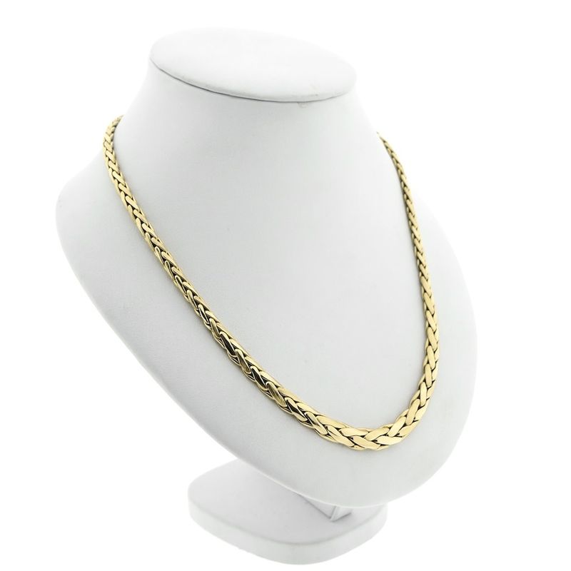 Image 3 of Gold foxtail link necklace