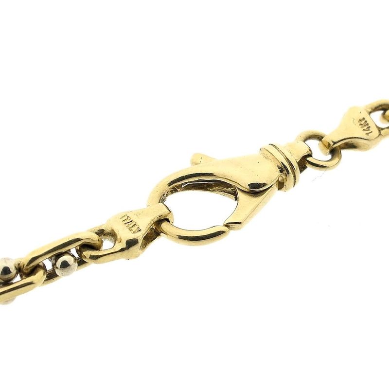 Image 3 of Two-tone gold Monte Carlo link bracelet