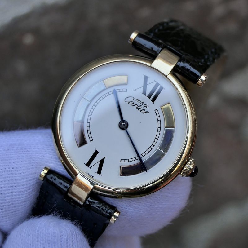 Image 12 of Cartier Vermeil Must Trinity; Ladies watch