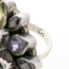 Image 9 of Silver ring with a mix of colored zirconia