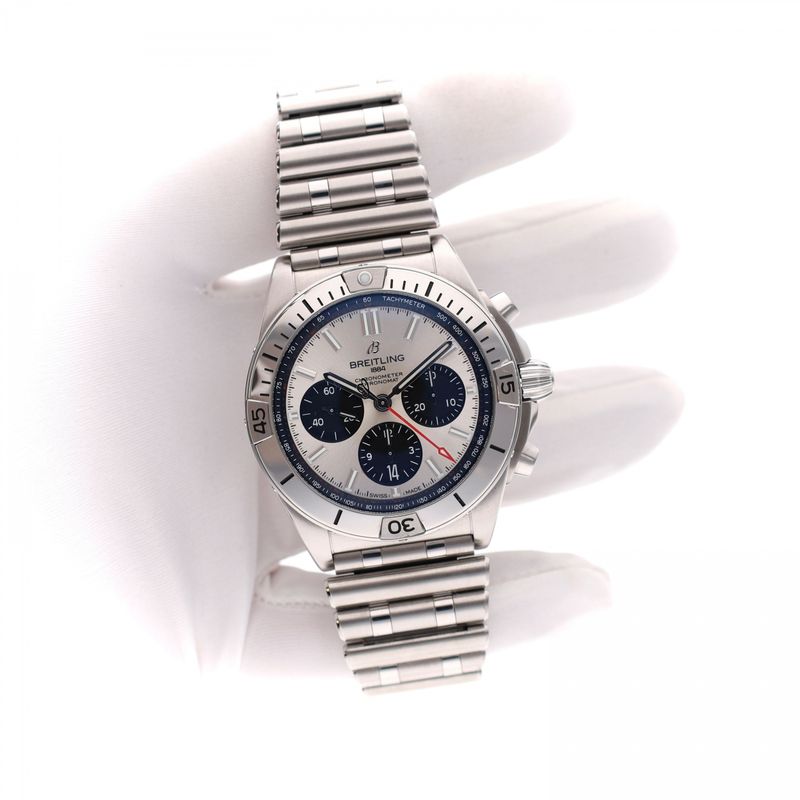 Image 7 of Breitling Chronomat B01 42mm AB013401G1A1; Men's Chronograph Watch