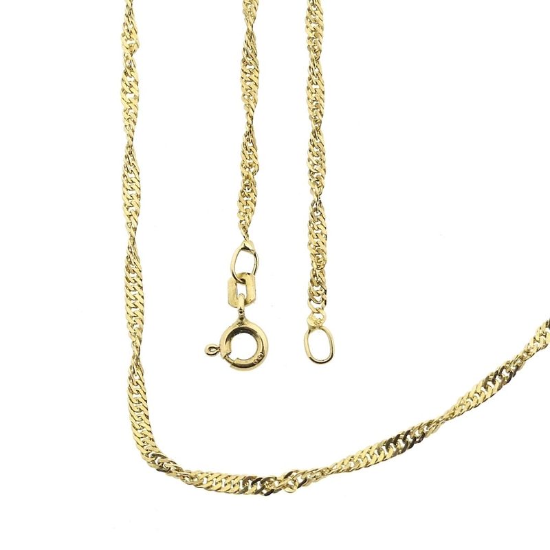 Image 1 of 18K Gold Singapore Link Chain | 60.5 cm
