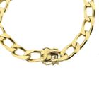 Image 5 of Exclusive gold flat gourmet link bracelet with engraving plate; BREV | 21.5 cm