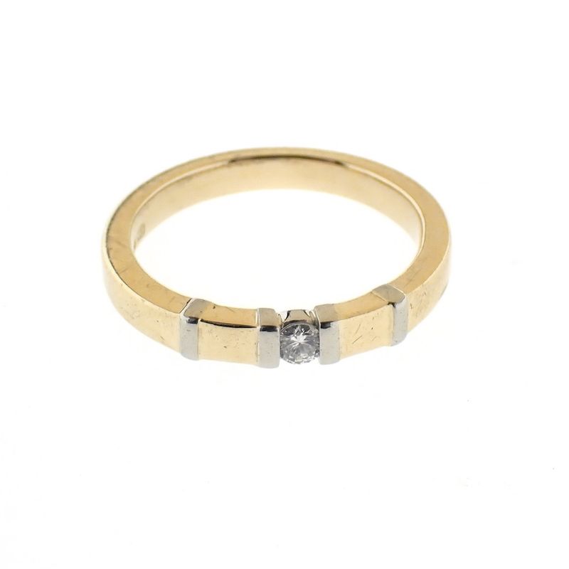 Image 7 of Two-tone gold ring with diamond
