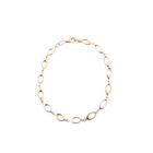 Afbeelding 3 van Bicolor gouden fantasie schakelarmband | 19 cm