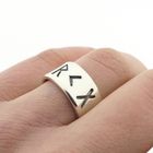 Image 5 of Silver ring with runic script
