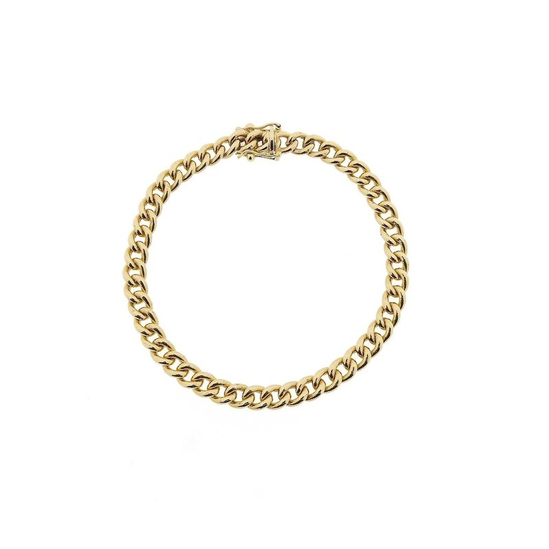 Image 3 of Gold gourmet link bracelet | 17 cm