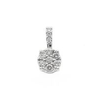 18 carat white gold pendant with diamond | 0.12 ct.