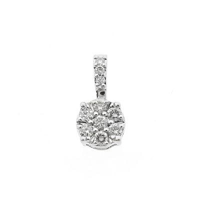 Image 1 of 18 carat white gold pendant with diamond | 0.12 ct.