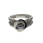 Image 3 of White gold ring with zirconia stones