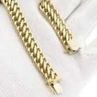 Afbeelding 10 van Gouden Franse gourmetschakel armband | 19 cm
