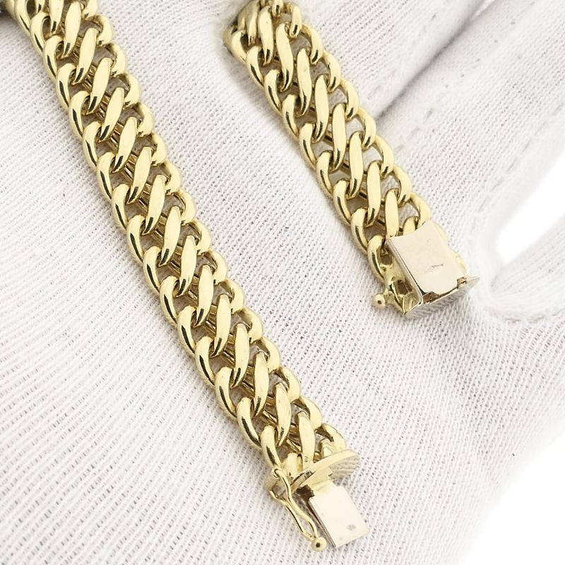 Afbeelding 10 van Gouden Franse gourmetschakel armband | 19 cm