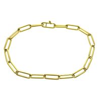 Gold anchor link bracelet | 20 cm