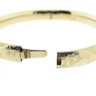 Image 6 of Gold vintage slave bracelet with engravings | Ø 62 mm