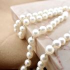 Image 7 of Vintage/antique pearl necklace with 18K white gold clasp | 59 cm