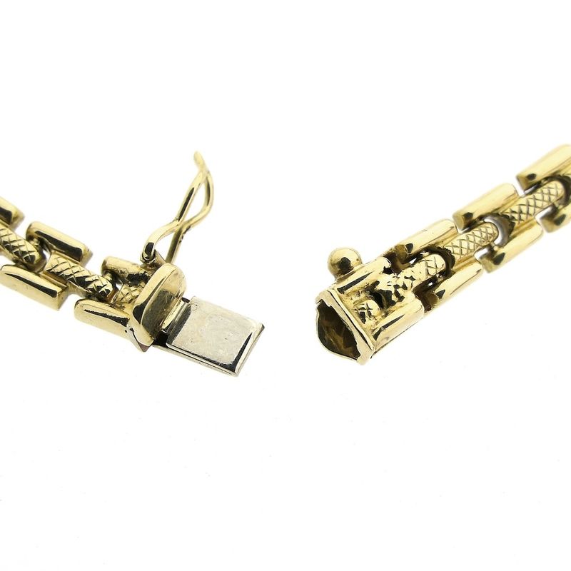 Image 7 of Golden Bismarck link necklace.