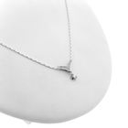 Image 2 of White gold necklace with a fixed pendant and a 0.085 ct. diamond | 43.5 cm