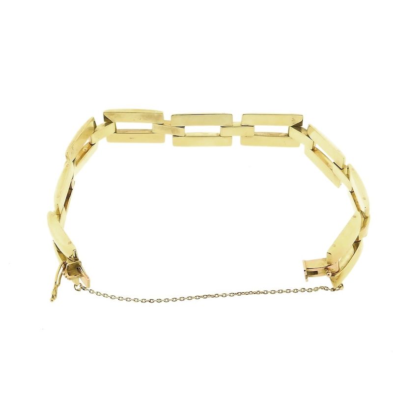 Image 5 of Bicolor gold Bismarck link bracelet