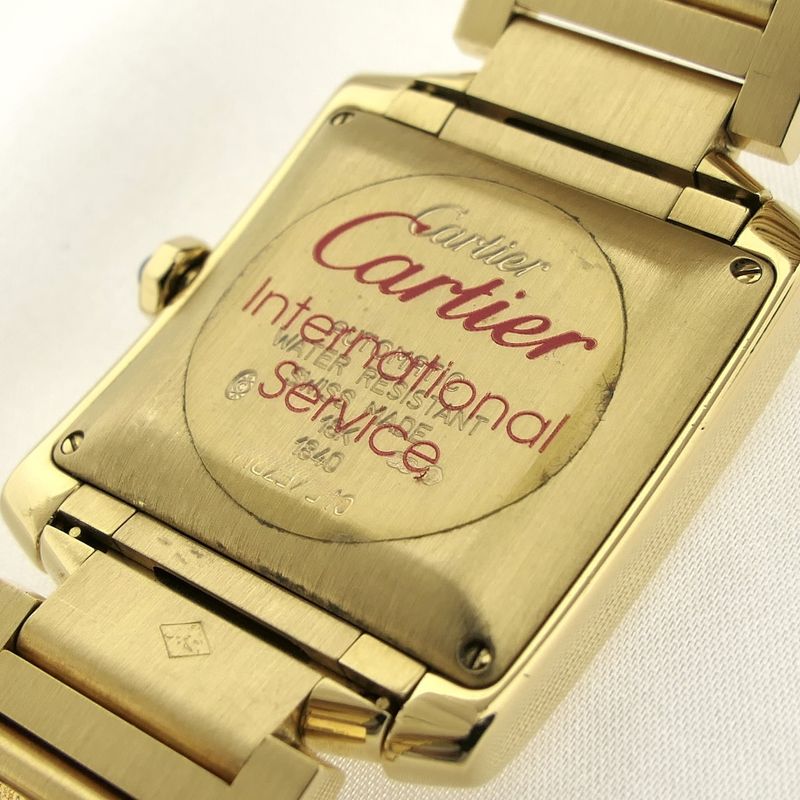 Image 15 of Cartier Tank Française 'Large' 1840; Automatic 18k gold watch
