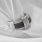 Image 6 of Leo Pizzo white gold ring with white and black diamonds; 0.84 ct.