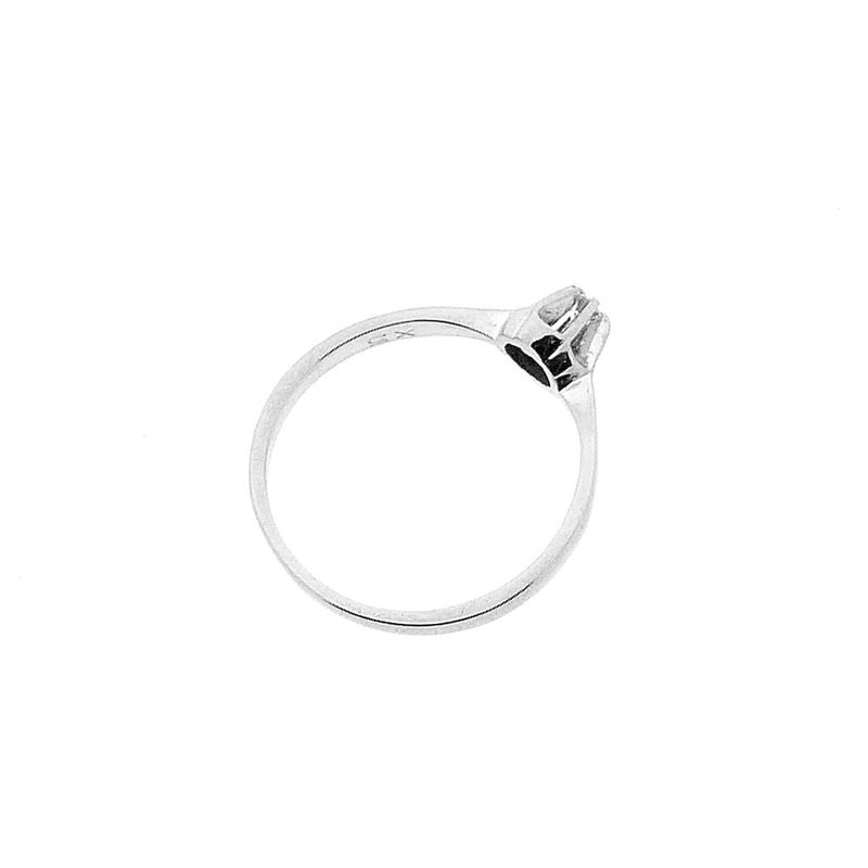 Image 8 of White gold solitaire ring with diamond | 0.05 ct.