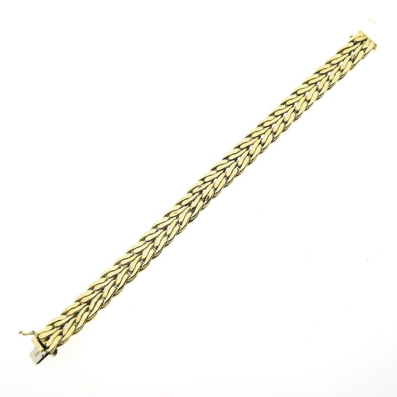 Image 5 of Gold braided bracelet | 19 cm