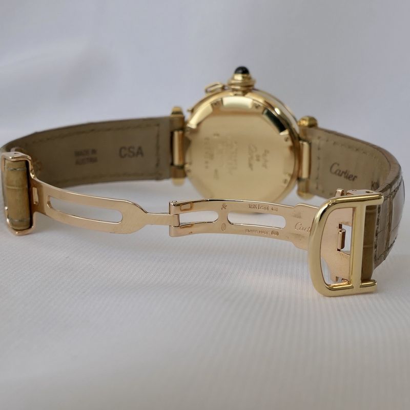 Image 10 of Cartier Pasha Automatic; 18k gold unisex watch