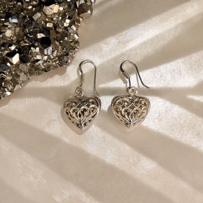 Image 2 of Silver earrings with heart