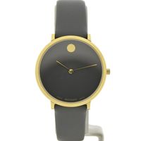 Movado Museum Classic 70th Anniversary; Gold-plated women's watch with gray dial; 0607140