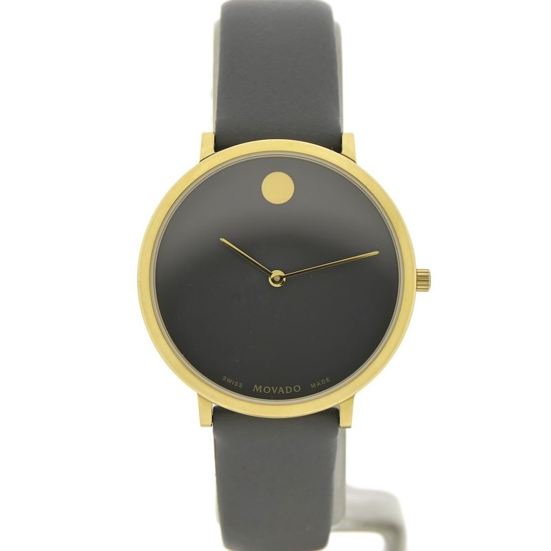Image 1 of Movado Museum Classic 70th Anniversary; Gold-plated women's watch with gray dial; 0607140