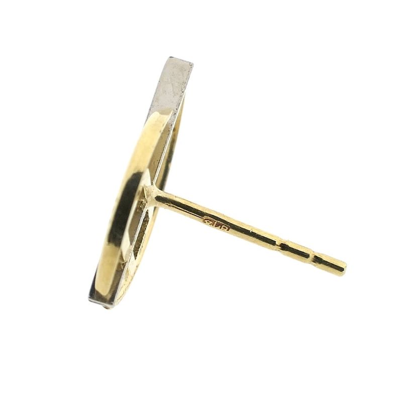 Image 9 of Two-tone gold stud earrings