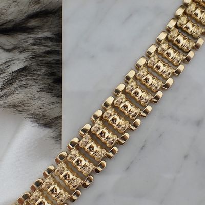 18K Vintage gold wide bracelet | 19.0 cm Image 2 of 18K Vintage gold wide bracelet | 19.0 cm