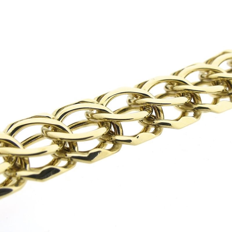 Image 4 of Solid gold Prince of Wales link bracelet.